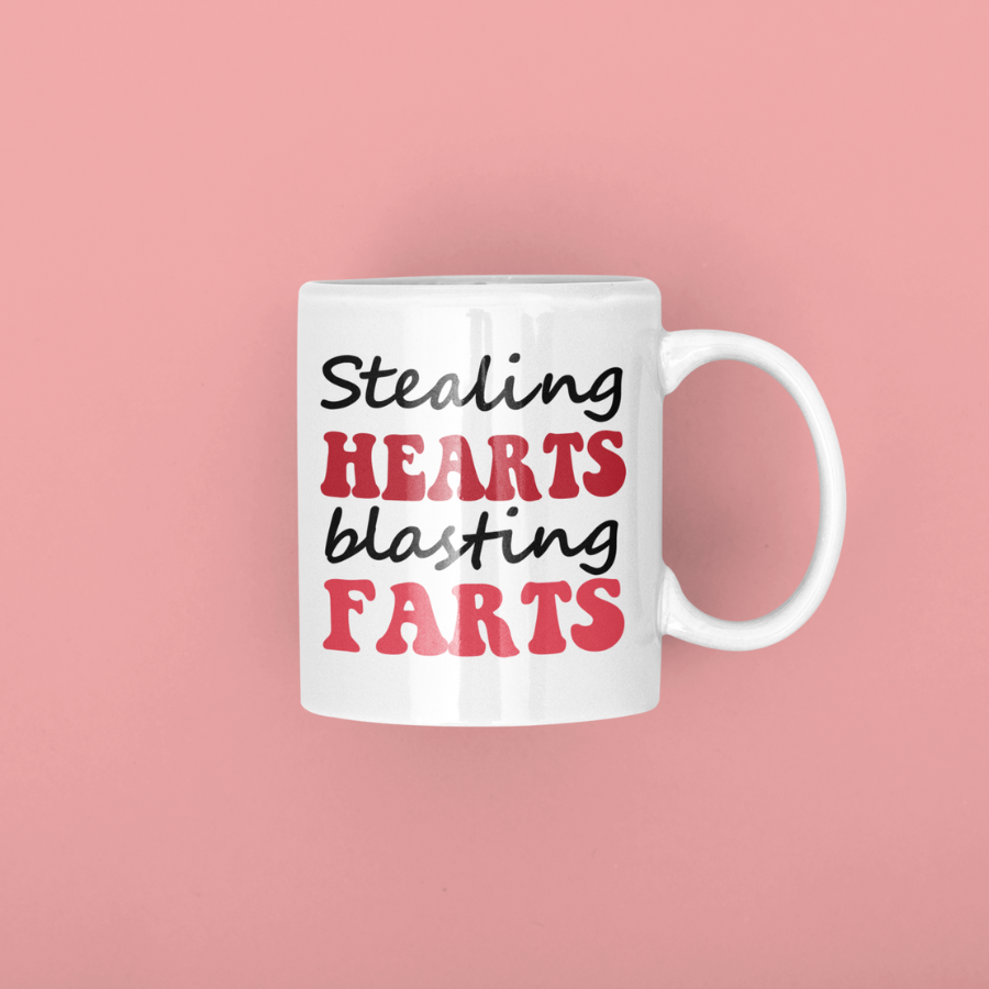 Stealing Hearts Blasting Farts Mug