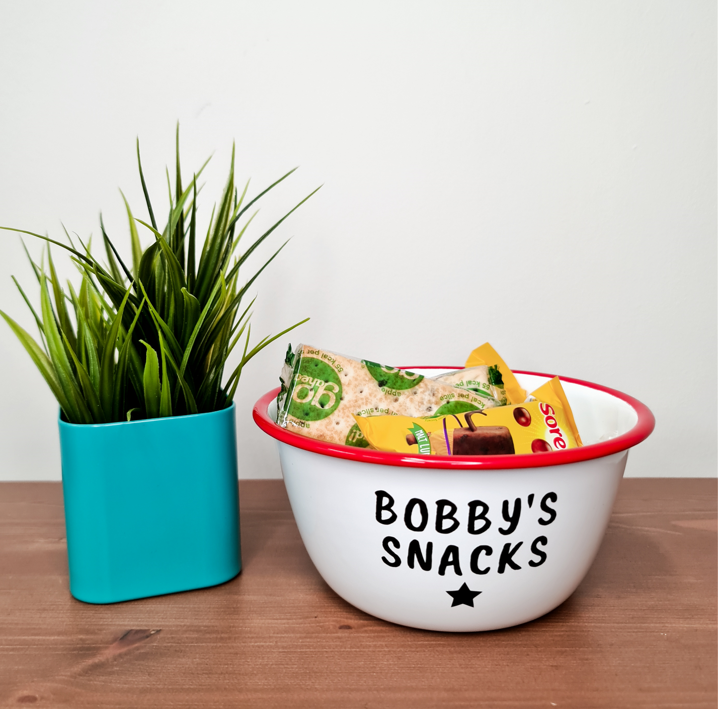 Personalised Snacks Bowl Enamel