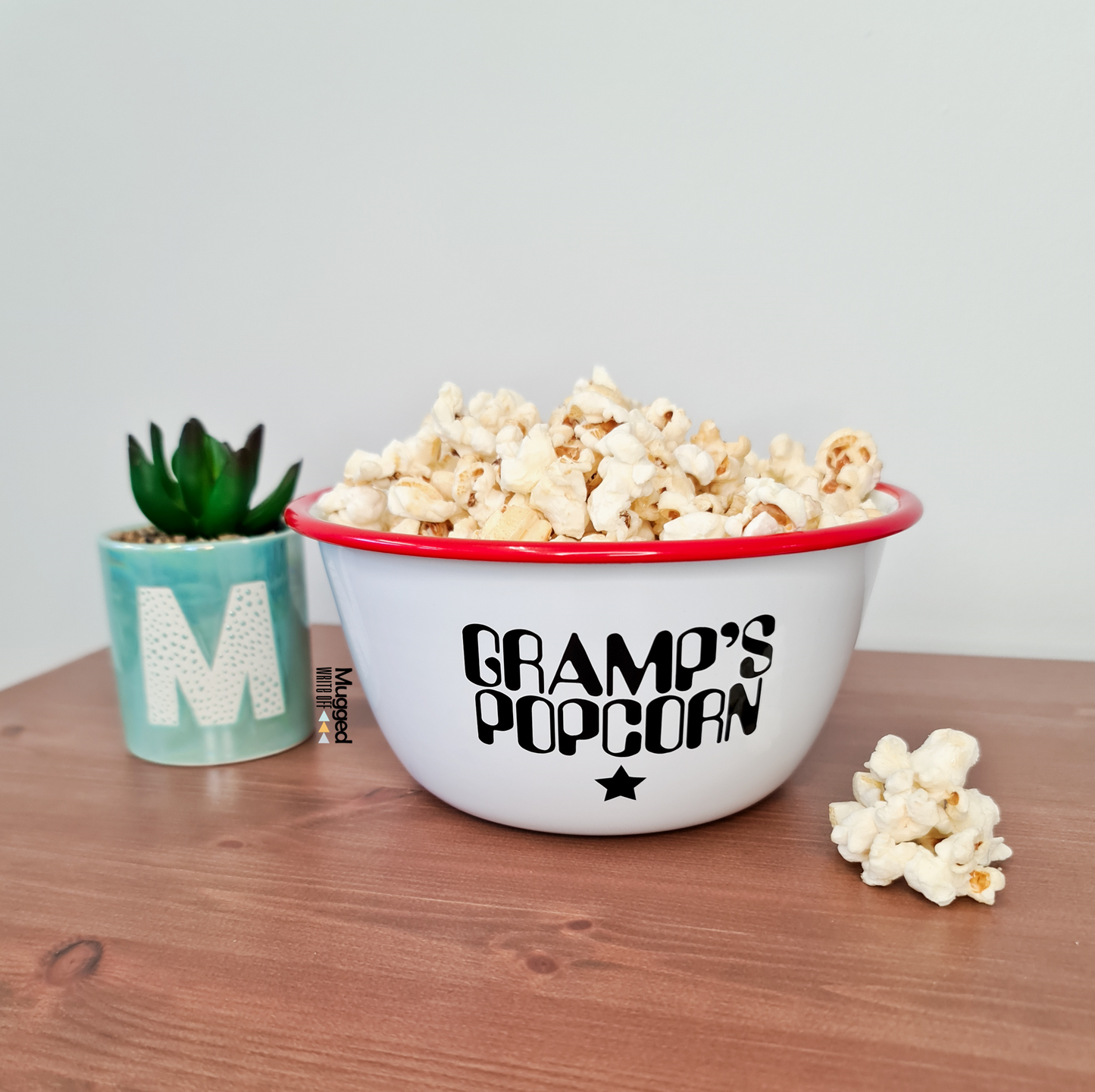 Personalised Popcorn Bowl Enamel