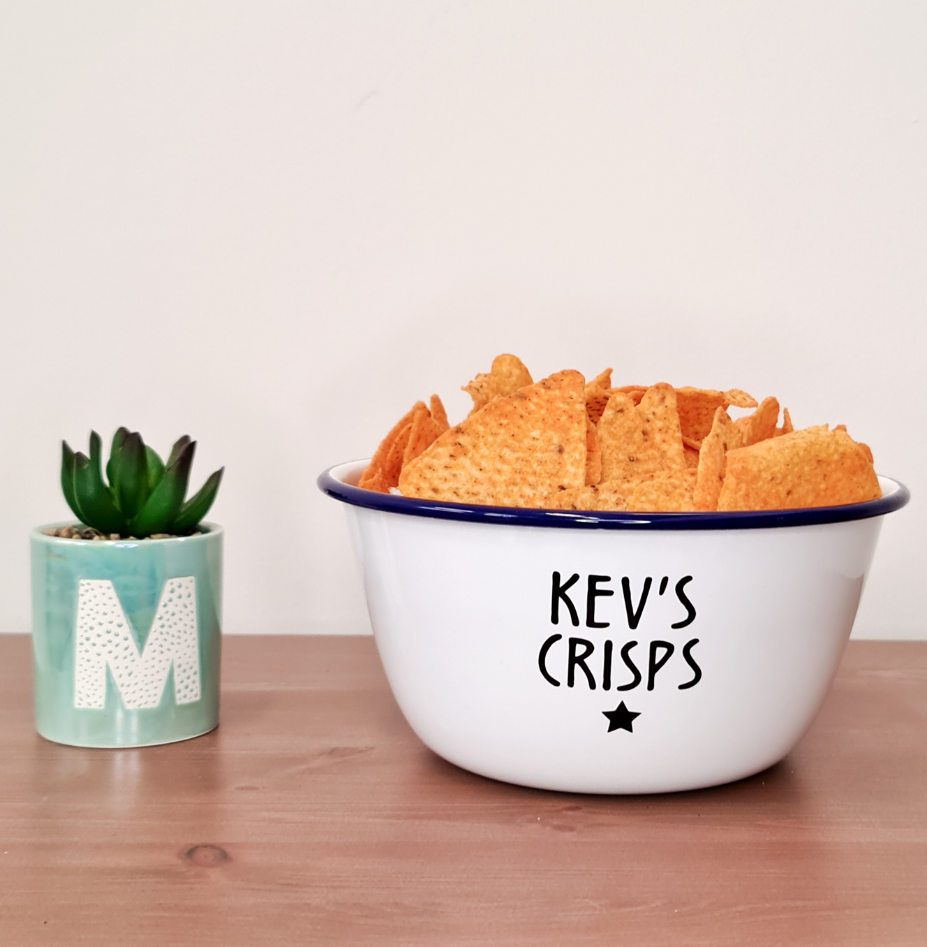 Personalised Crisps Bowl Enamel