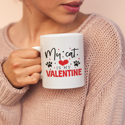 My Cat Is My Valentine Mug