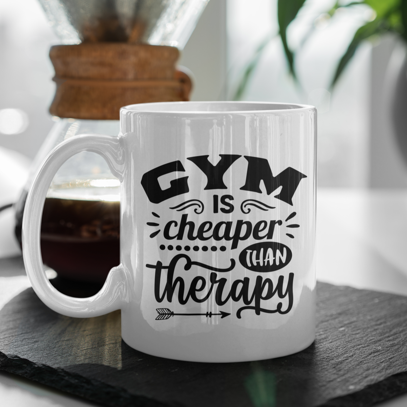 Gym Is Cheaper Than Therapy Mug