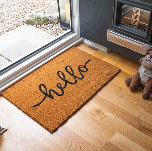 'Hello' Doormat - Mugged Write Off Limited