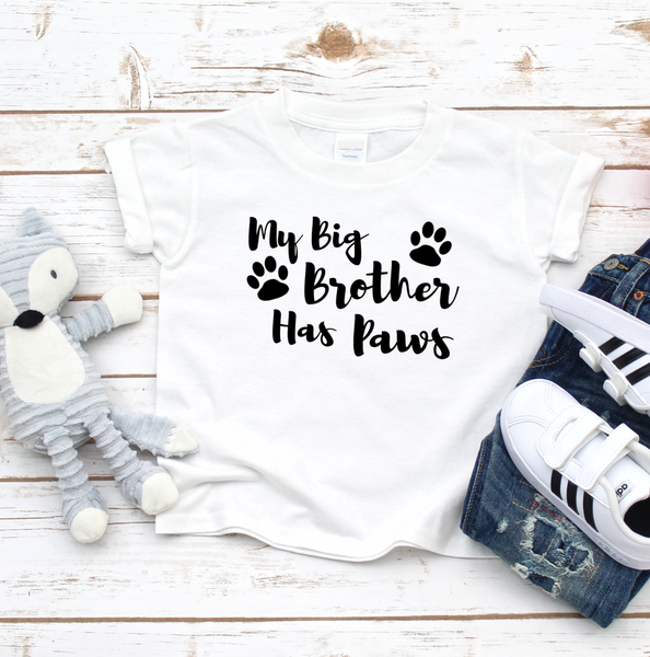 My Big Brother Has Paws T Shirt - Mugged Write Off