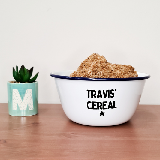 Personalised Cereal Enamel Bowl