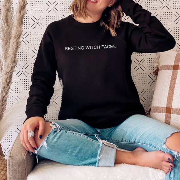 Resting Witch Face Sweater - Black - Mugged Write Off Limited