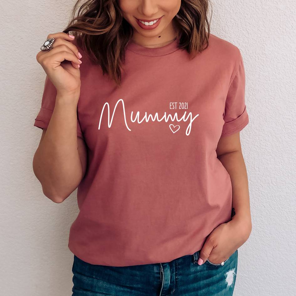Mummy Est Year T Shirt - Mugged Write Off Limited