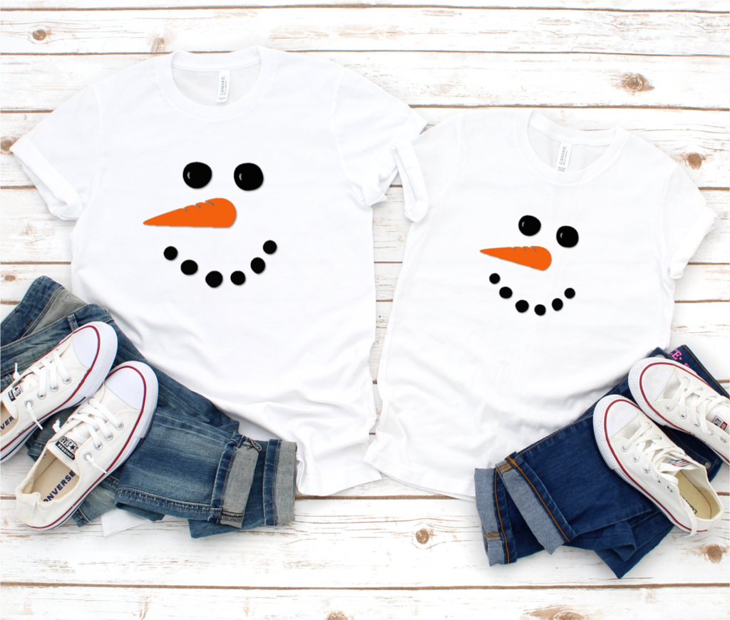 Snow Christmas Mini Me T Shirts Set - Mugged Write Off
