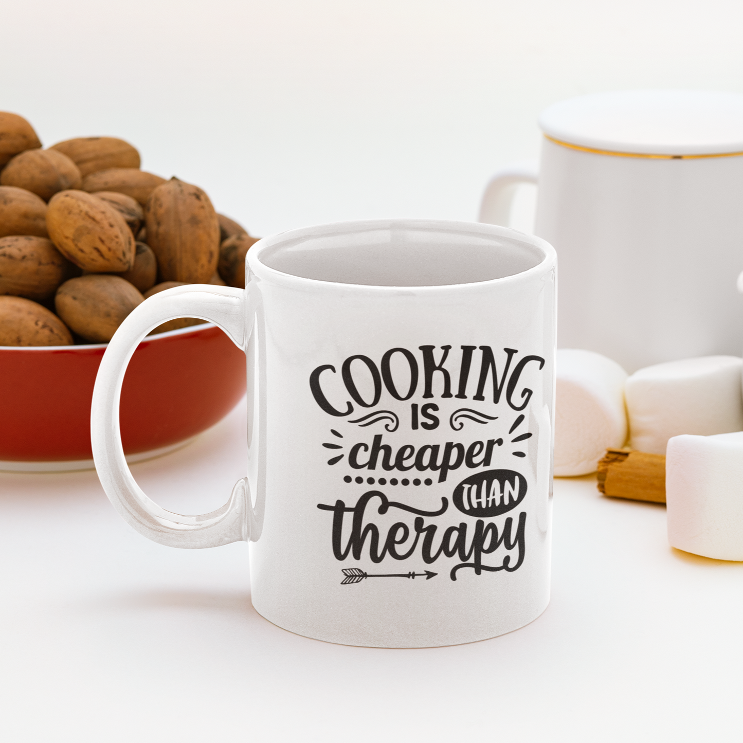 Cooking Is Cheaper Than Therapy Mug