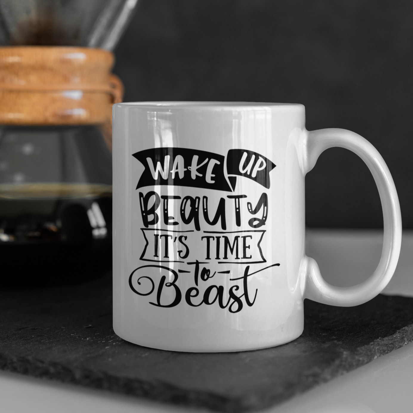 Wake Up Beauty It's Time To Beast Mug